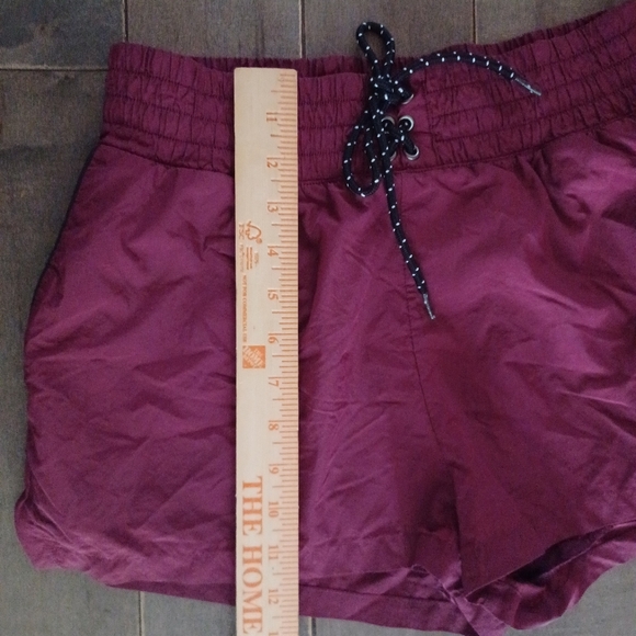 Burgundy Shorts with Beaded Drawstring - Picture 3 of 8